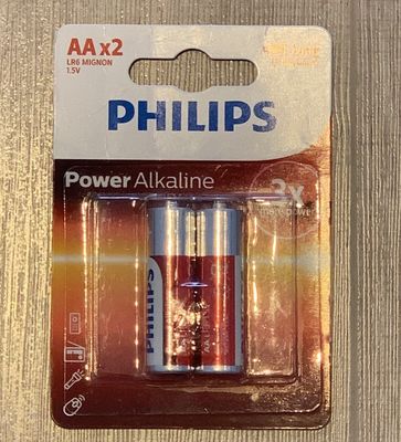 LR6P2B Power Alkaline Battery Voltage 1.5V PHILIPS Flashlight Aa Batteries